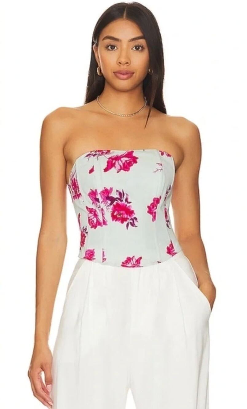 FAVORITE DAUGHTER The Lanai Top in Summer Peony Size Women's 10